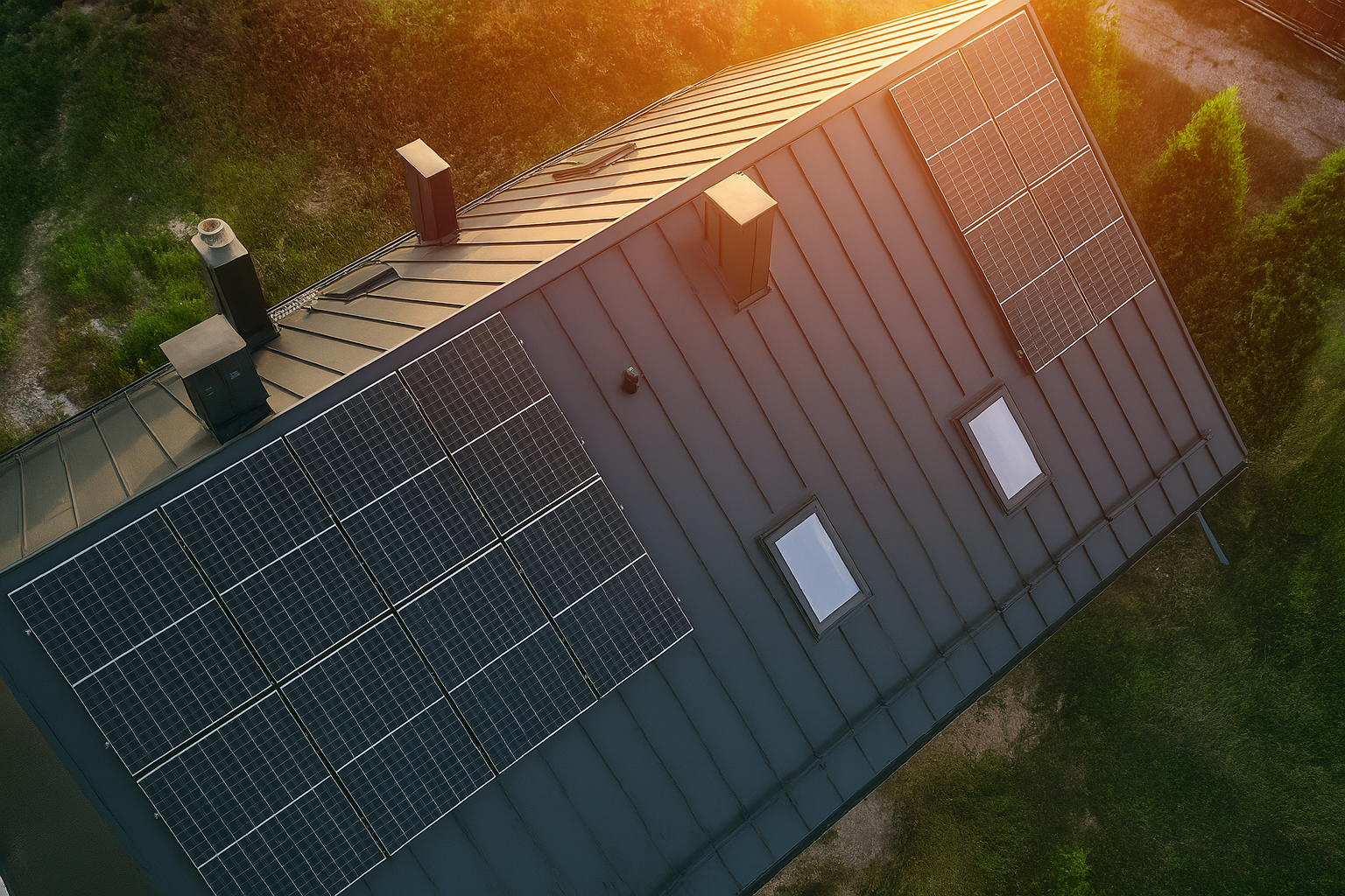 Solarni paneli profesionalno ugrađeni na krovu obiteljske kuće